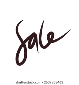 sale word calligraphy design illustration for label. vector eps