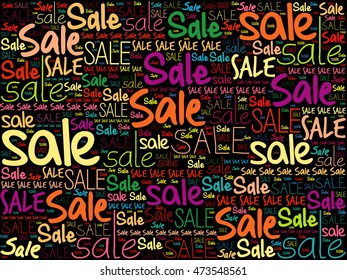 SALE word cloud collage background, business concept