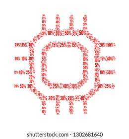 Sale word cloud in CPU shape, vector file for EPS10