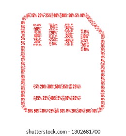 Sale word cloud in memory card shape, vector file for EPS10