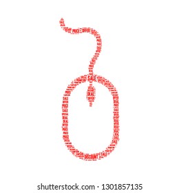 Sale word cloud in mouse shape, vector file for EPS10