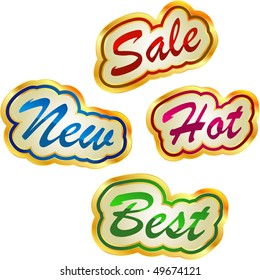 Sale word collection. Vector set.