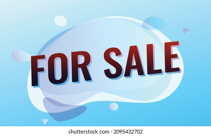 for sale word concept vector illustration with blue lines 3d style for social media landing page, template, ui, web, mobile app, poster, banner, flyer, background, gift card, coupon, label, wallpaper