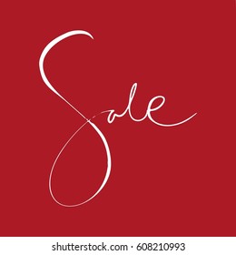 Sale word.  Modern calligraphic style. Hand lettering and custom typography for your designs: t-shirts, bags, for posters, invitations, cards, etc.