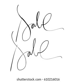 Sale Word Modern Calligraphic Style Hand Stock Vector (Royalty Free ...