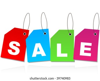 sale word on stickers vector illustration