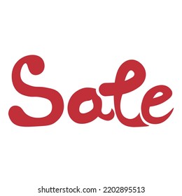 Sale writing illustrations on a transparent background