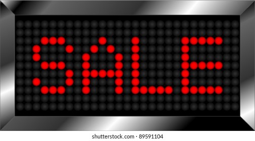 sale written with led light