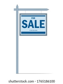 For Sale Yard Sign, Editable Vector Template.