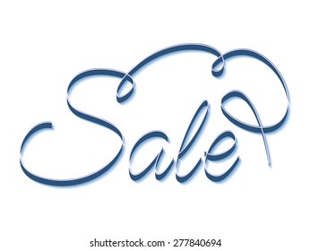 Sale.Inscription hand letters with swirls in the style of Kvilling.