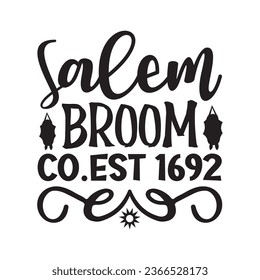   salem broom co.est 1692 t-shirt design, vector file  