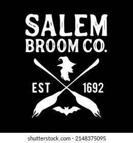 Salem Broom Co EST 1692 T-Shirt Design