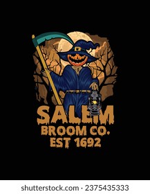 SALEM BROOM CO. EST 1692 Pet t shirt design