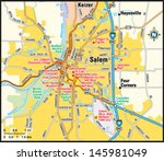 Salem, Oregon area map