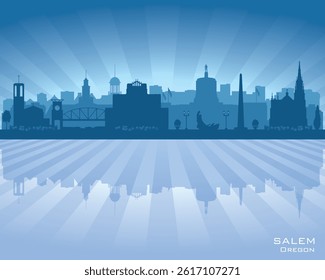 Salem Oregon city skyline vector silhouette illustration