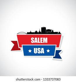 Salem skyline - Oregon, United Sates of America, USA - vector illustration
