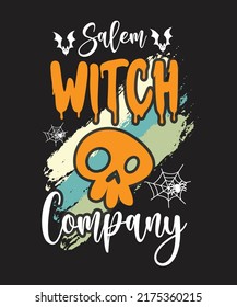 Salem Witch Company Halloween Design. You will get eps file with 300ppi.