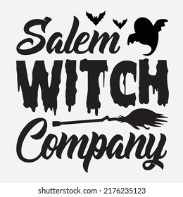 Salem Witch Company Svg Tshirt Design Stock Vector (Royalty Free