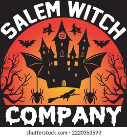 Salem Witch Company T-shirt Design Vector File.