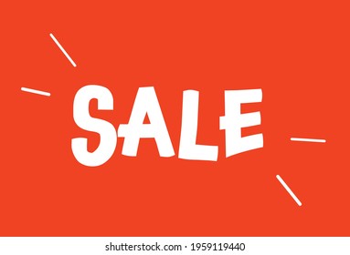 SaleModern Title. Vector Illustration Template - Promo Discount Concept.