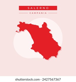 Salerno province (Italy, Italian Republic, Campania region) map vector illustration, scribble sketch Province of Salerno map