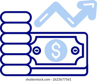 Salery Line vector Icon Design