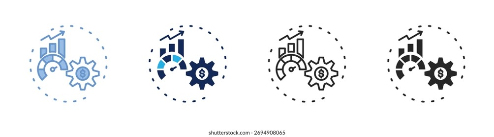 Sales Acceleration Icon Collection Featuring Multiple Styles