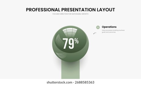 Ilustração Do Vetor Do Modelo De Quadro De Análise De Vendas. Estratégia simples 1 Elemento Infográfico Slideshow Design. Introdução Moderna Um Passo Diagrama Slide Layout.
