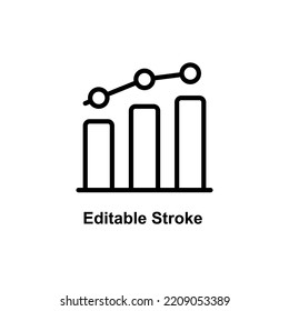 sales analysis icon designed in outline style in business icon category