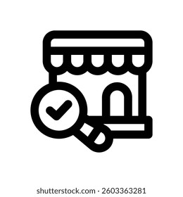 sales analysis line icon. Clean and minimalist vector icon for websites, mobile apps, presentations, and logos. Fully scalable and customizable for any project.