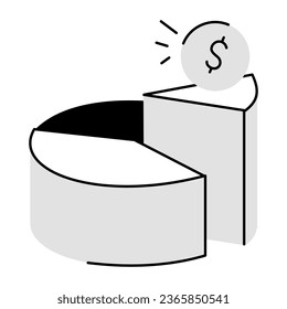 Sales analysis premium hand drawn icon 