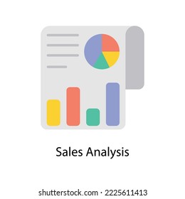 Sales Analysis vector Flat  Icons. Simple stock illustration