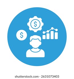 Ícone de vetor de análise de vendas que pode modificar ou editar facilmente 
