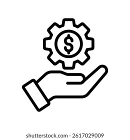 Sales Automation Vector outline icon. Eps10 file 