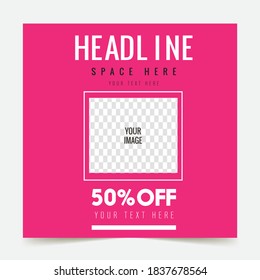 Sales banner background template with simple syle