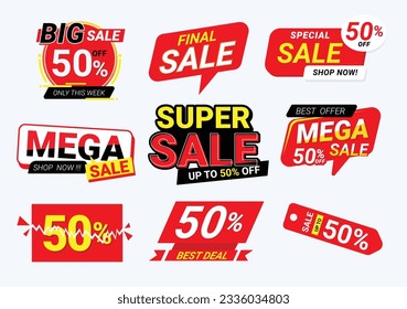 Sales banner collection concept.Discount offer sale banners. Sale bubble coupon. Promotion discount banner. Buy offer sticker. 