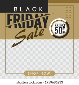 sales banner with elegant elements. Black Friday sale banner. Vector illustration of mobile website banner, poster, advertisement, coupon