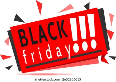 Banner de vendas com a expressão " Black Friday !!! "