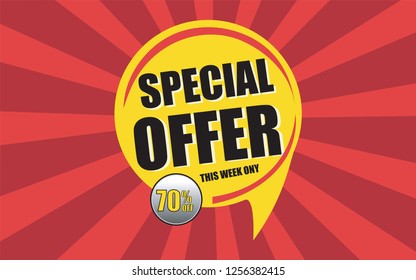 Sales Banner Special Offer In Vector Format.