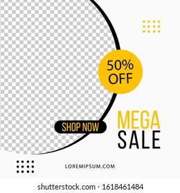 Sales banner template design, Big sale special offer. Vector illustration.