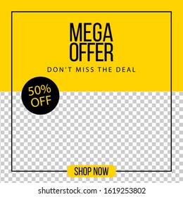 Sales banner template design, Big sale special offer. Vector illustration.