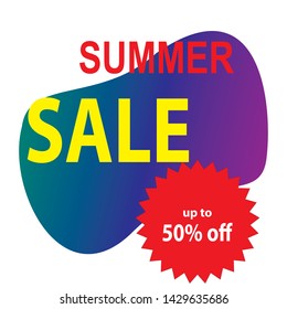Sales banners. percent price discount for summer sales with colorful background vector