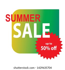 Sales banners. percent price discount for summer sales with colorful background vector