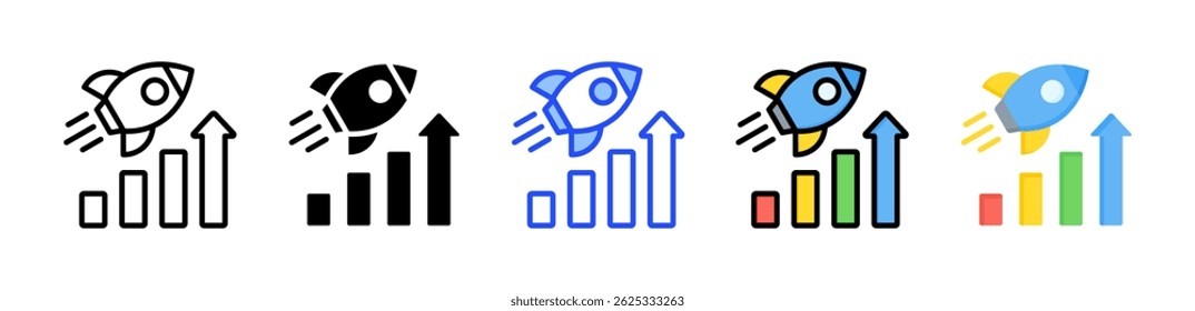 Sales Boost Icon Collection With Multiple Styles