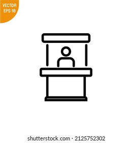 Sales booth icon single simple vector illustration, good for all purposes,  Isolated on white background.