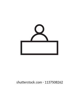 Sales booth icon Vector illustration, EPS10.