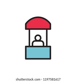 Sales booth icon Vector illustration, EPS10.