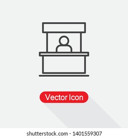 Sales Booth Icon Vector Illustration Eps10
