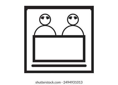 Sales booth icon Vector illustration. Replaceable vector design.