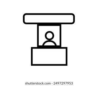 Sales booth icon vector illustration